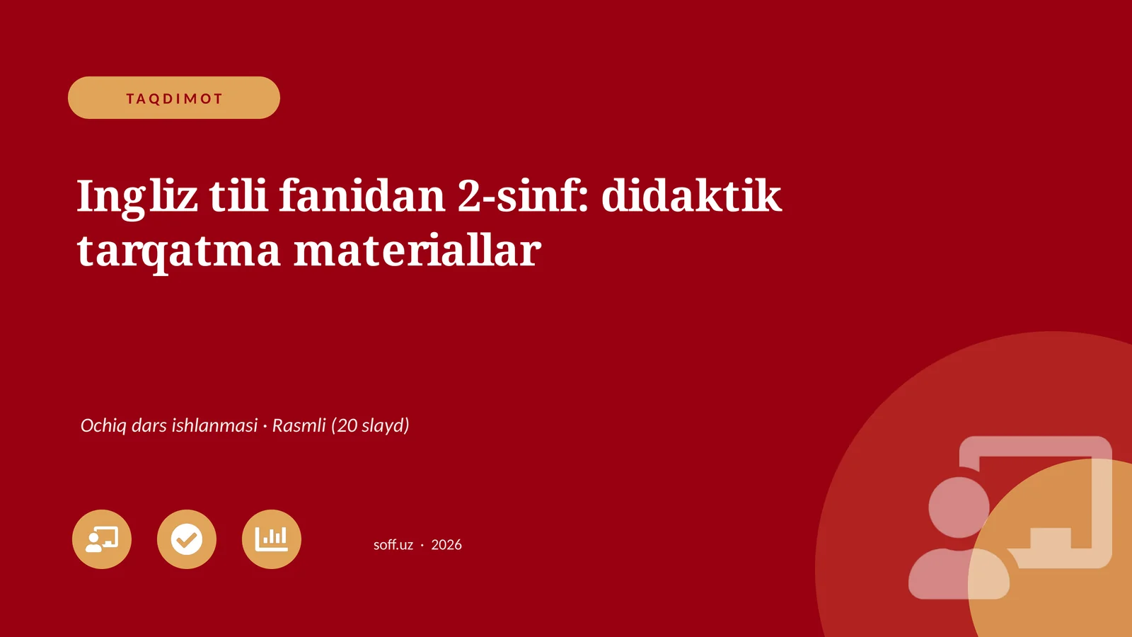Ingliz tili fanidan 2-sinf: didaktik tarqatma materiallar