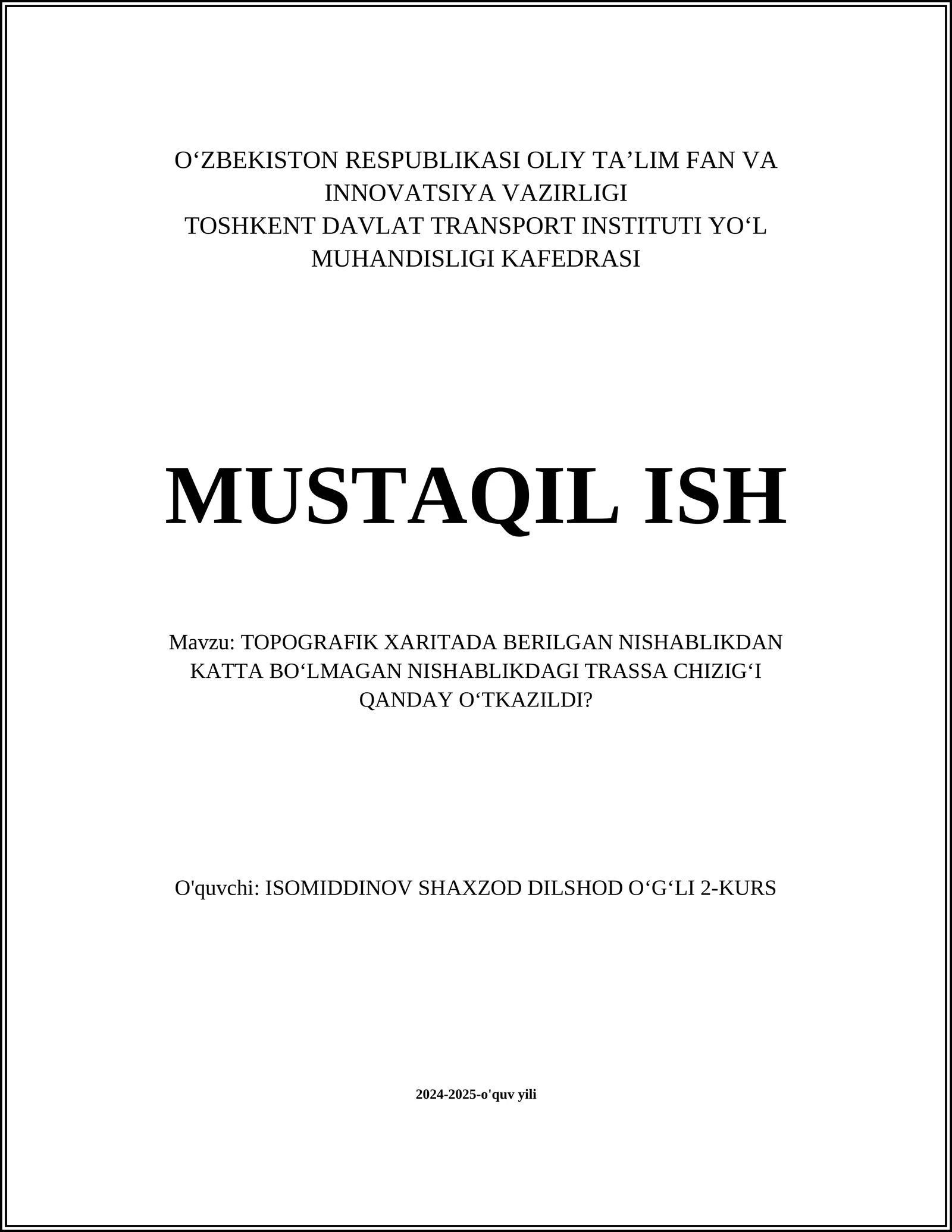 Topografik Xaritalar