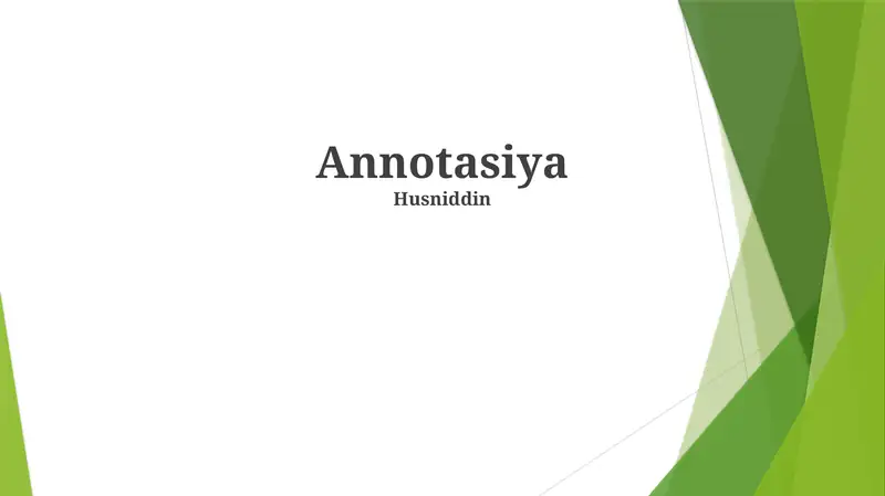 Annotasiya
