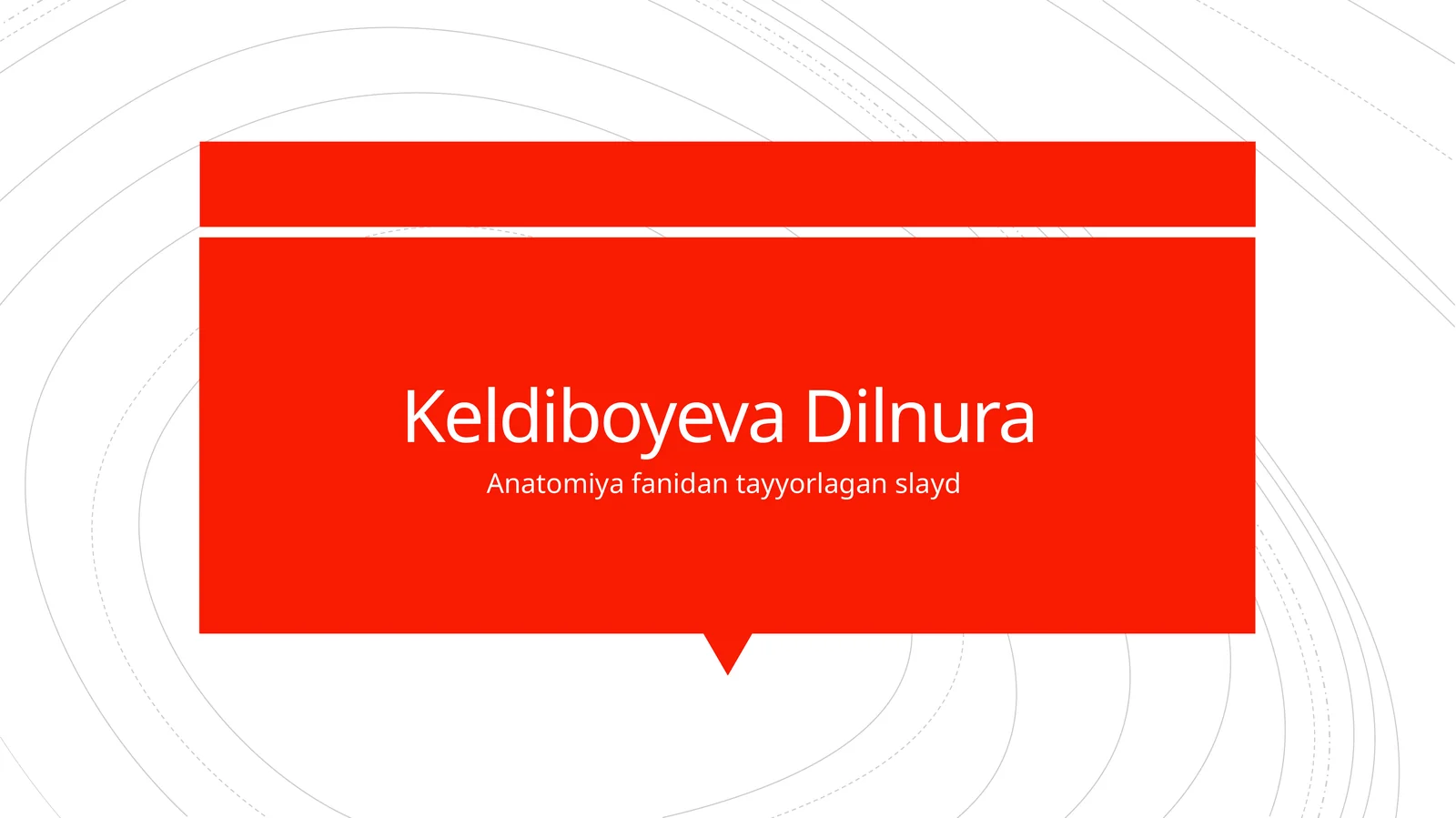 Anatomiya fanidan tayyorlagan slayd