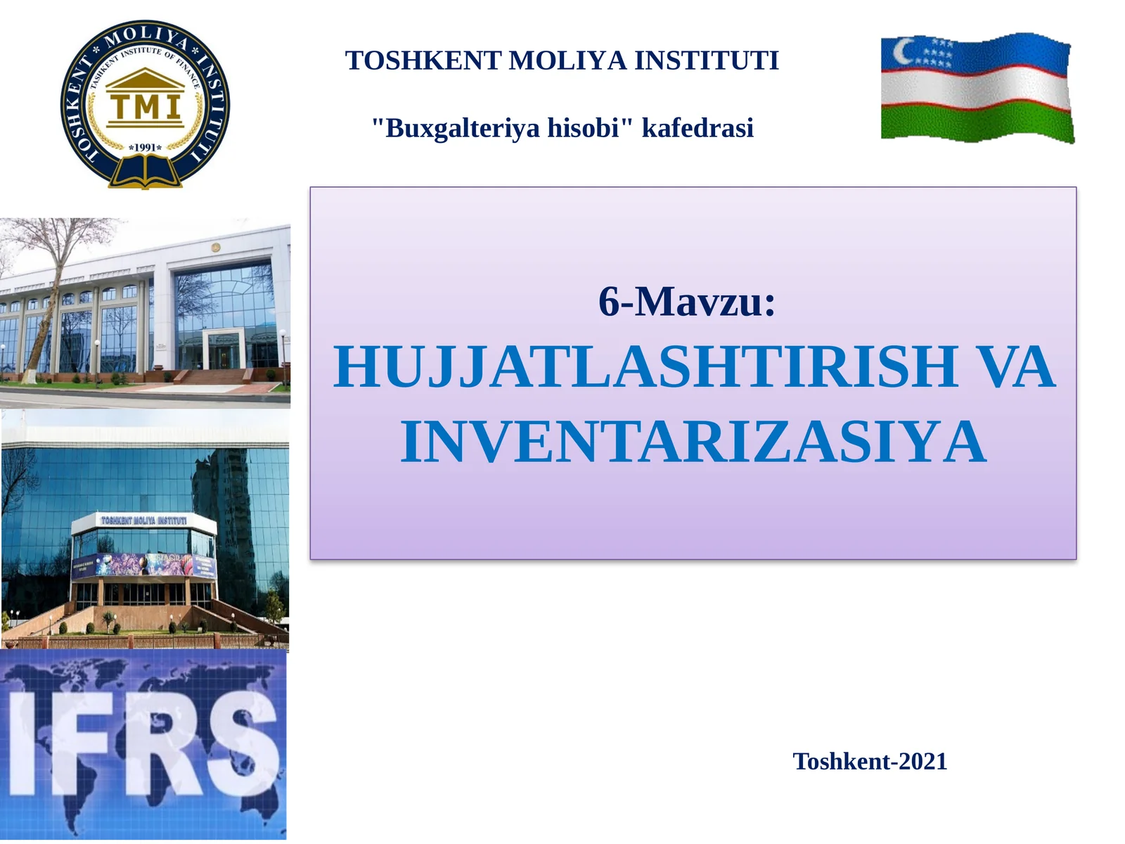 HUJJATLASНTIRISНVA INVENTARIZASIYА