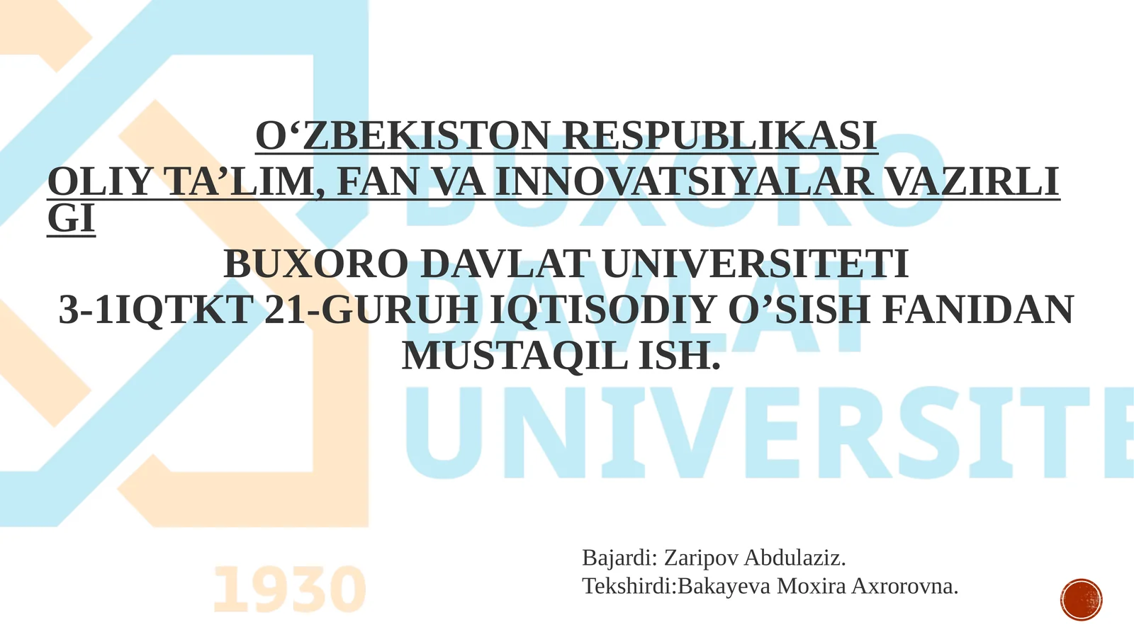 O’zbekiston Respublikasining2030-yilgachaiqtisodiyo’sishstrategiyasi