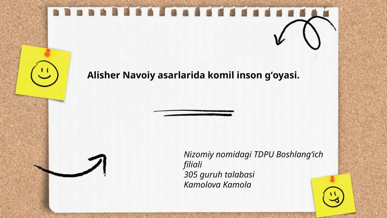 Alisher Navoiy asarlarida komil inson gʻoyasi