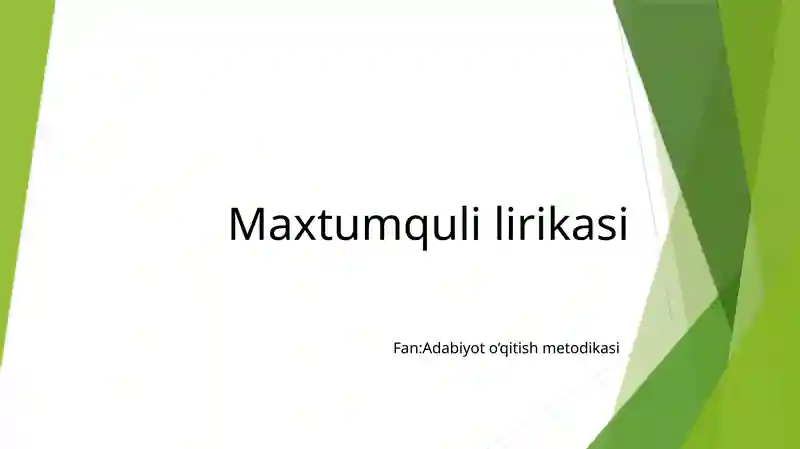 Maxtumqulilirikasi