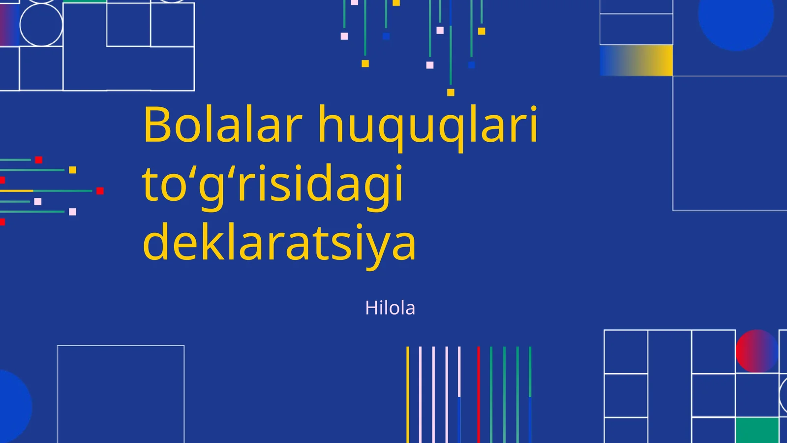 Bolalar huquqlari toʻgʻrisidagi deklaratsiya