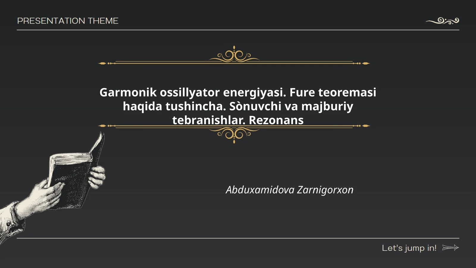 Garmonik ossillyator energiyasi