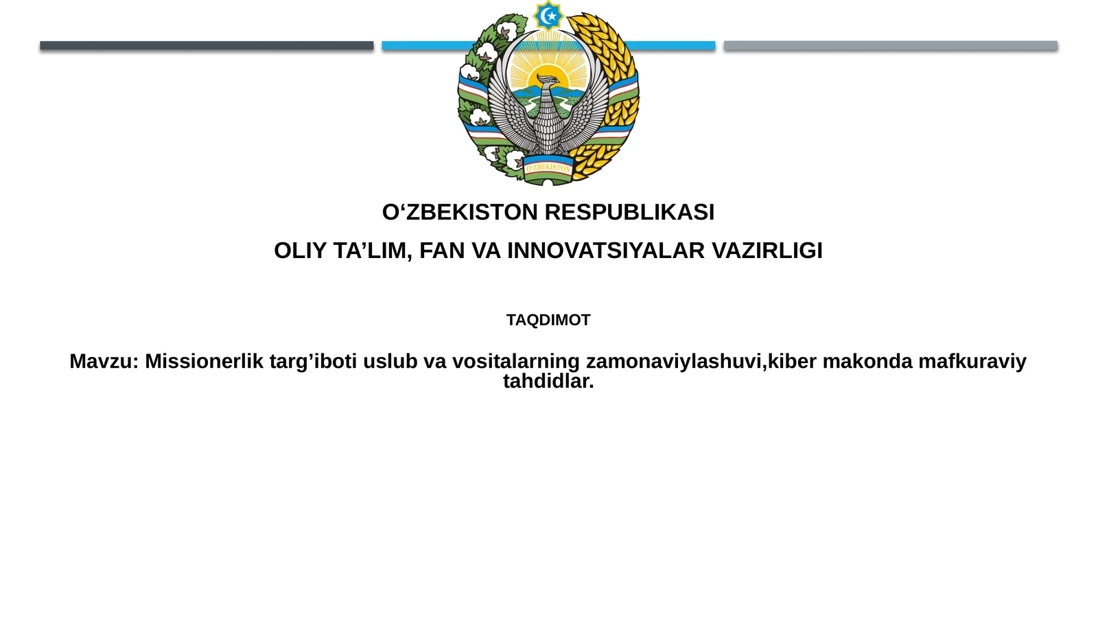 Missionerlik tashviqotining modernizatsiyasi va kiberfazodagi mafkuraviy tahdidlar