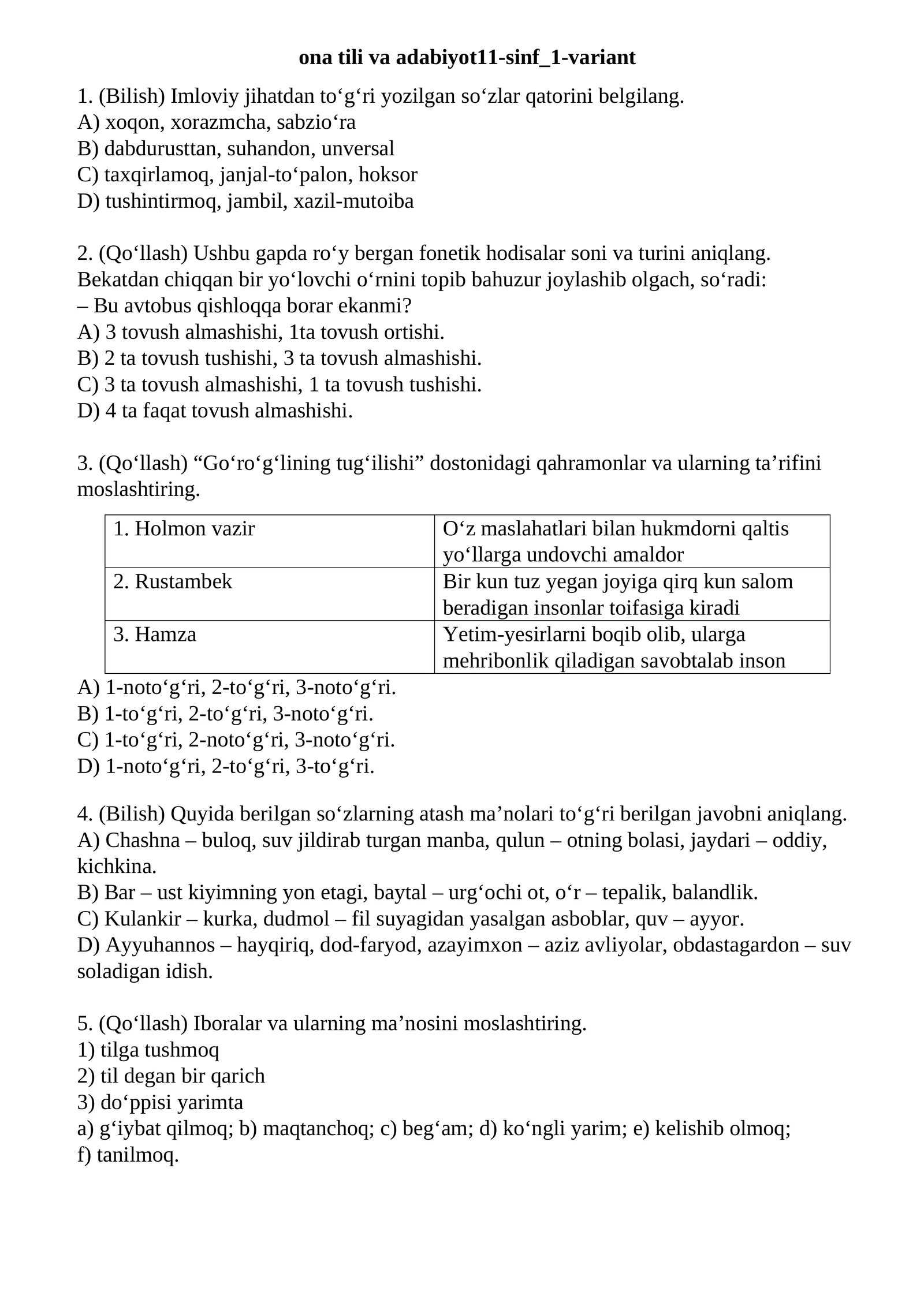 ona tili va adabiyot11-sinf_1-variant
