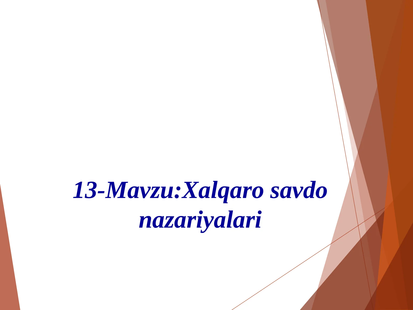 Xalqaro savdo nazariyalari