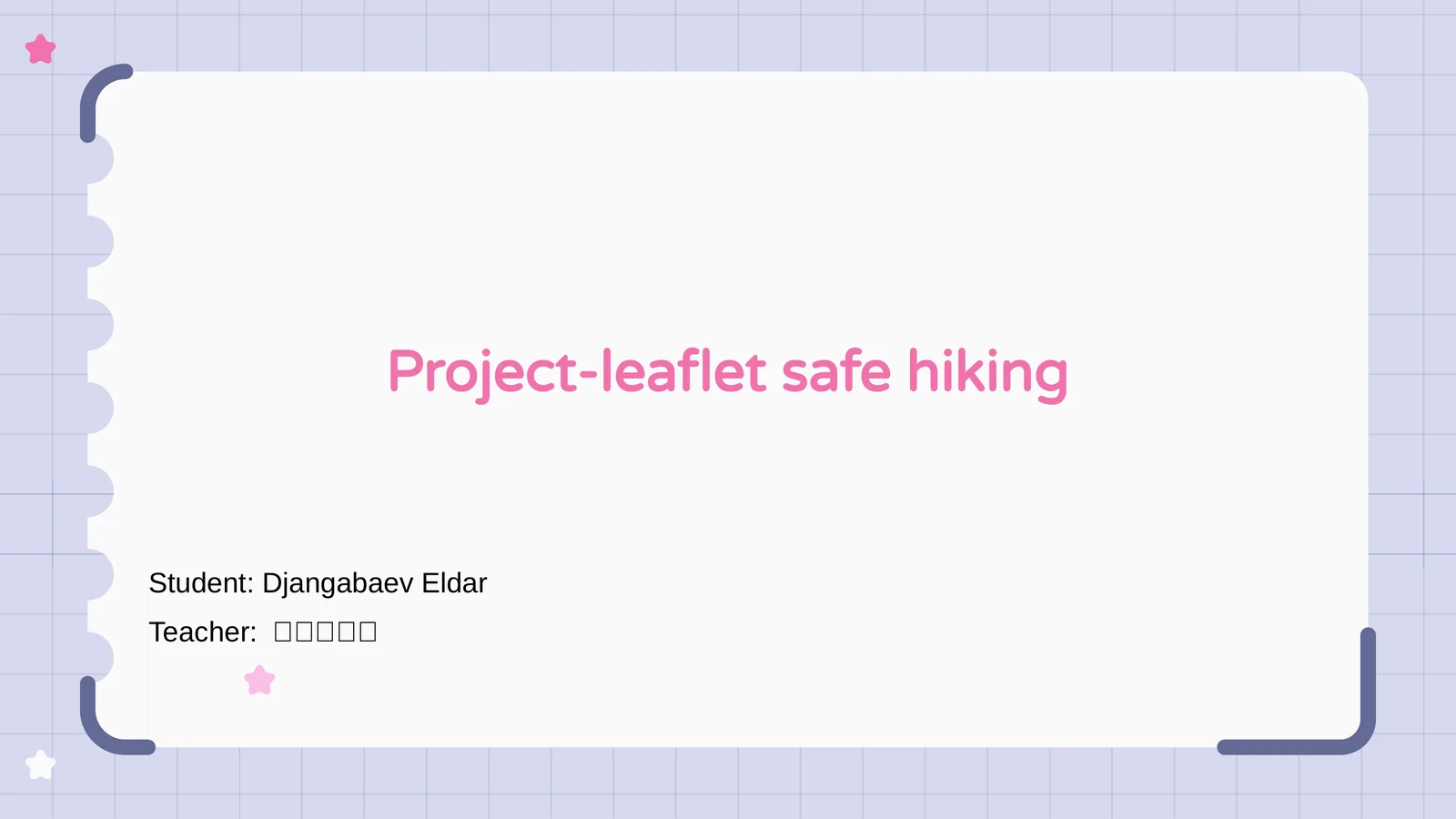 Project-leaflet safe hiking