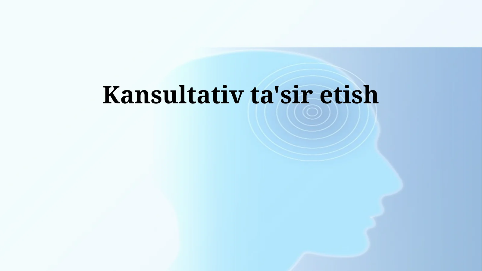 Kansultativ ta'sir etish