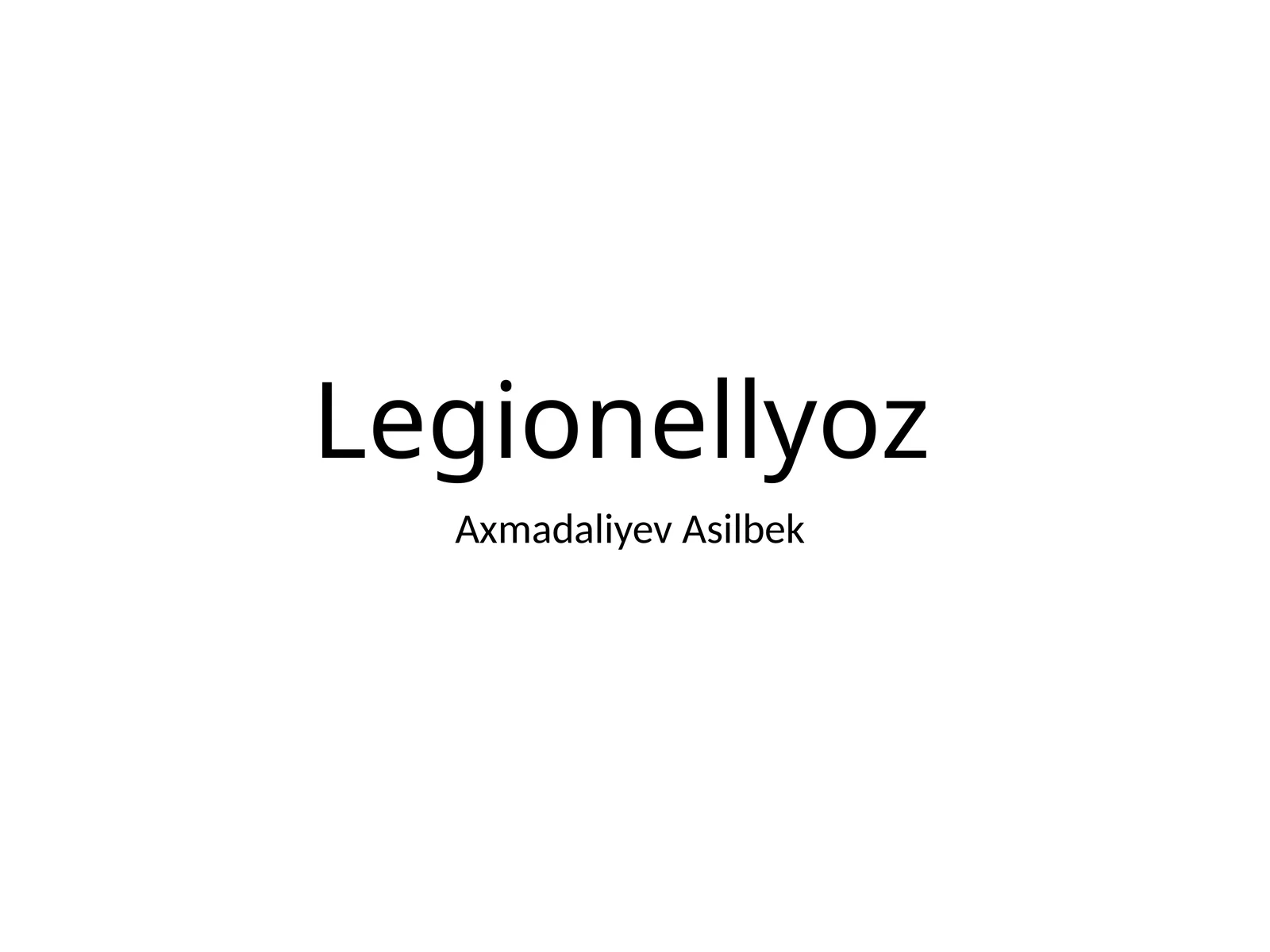 Legionellyoz