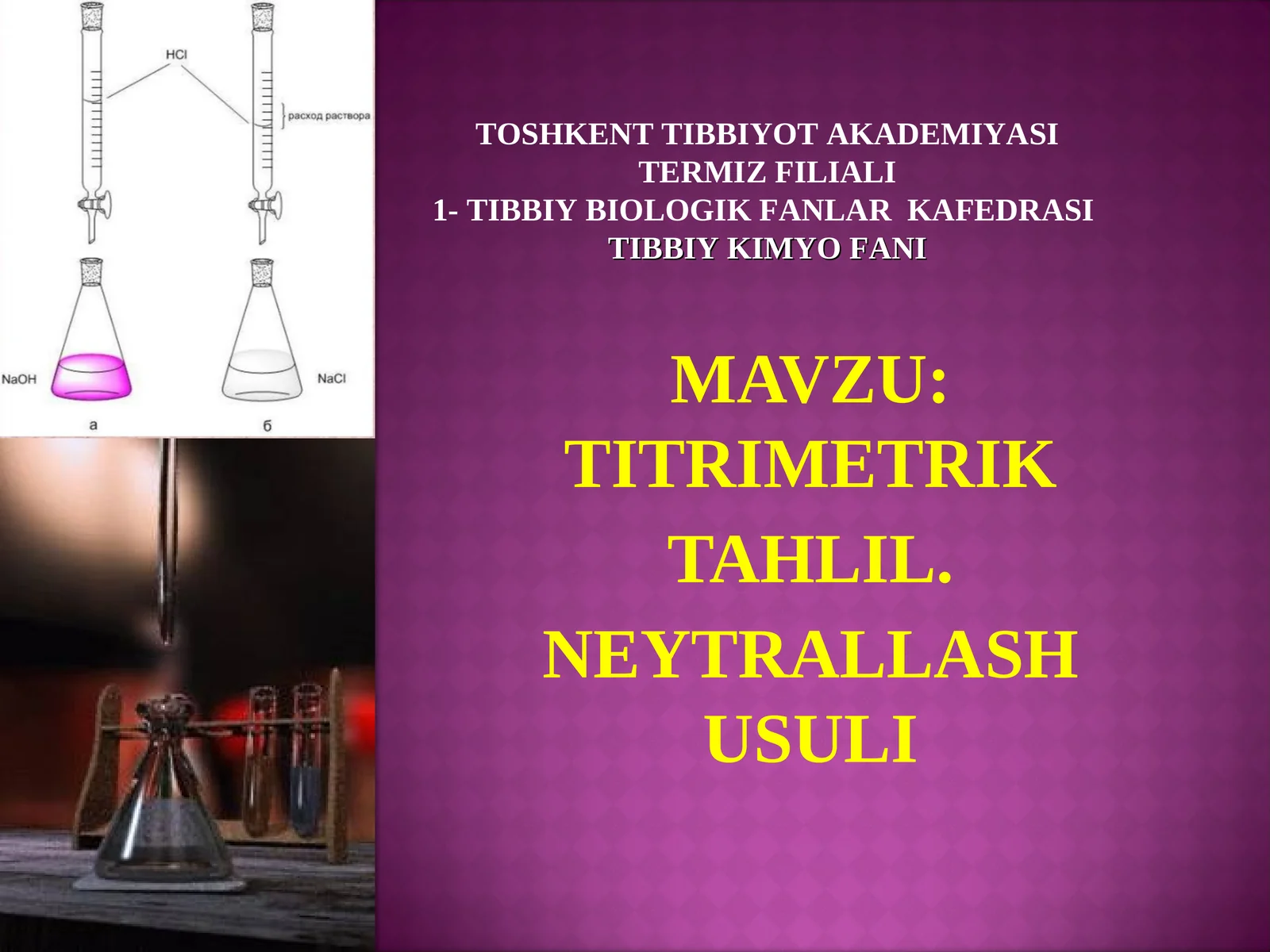 TITRIMETRIK TAHLIL