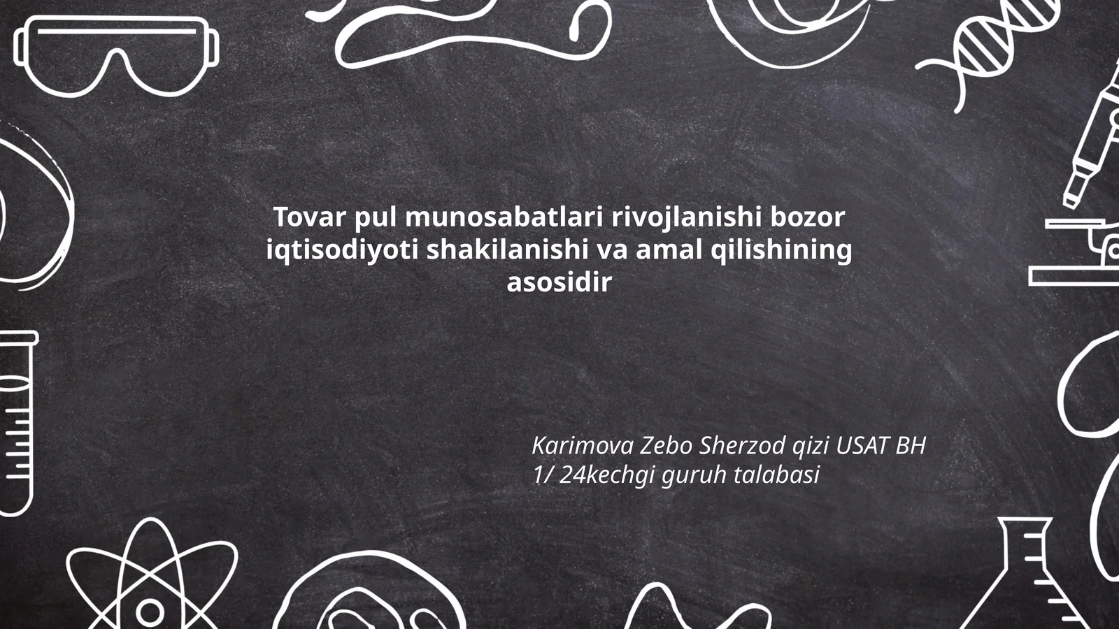 Tovar pul munosabatlari rivojlanishi bozor iqtisodiyoti shakilanishi va amal qilishining asosidir