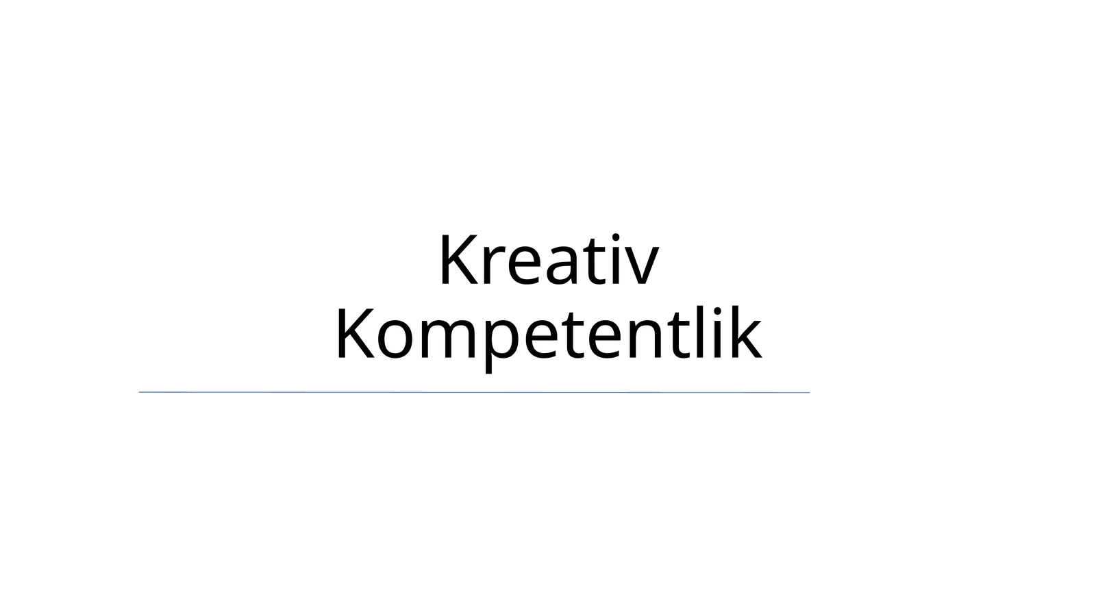 Kreativ Kompetentlik
