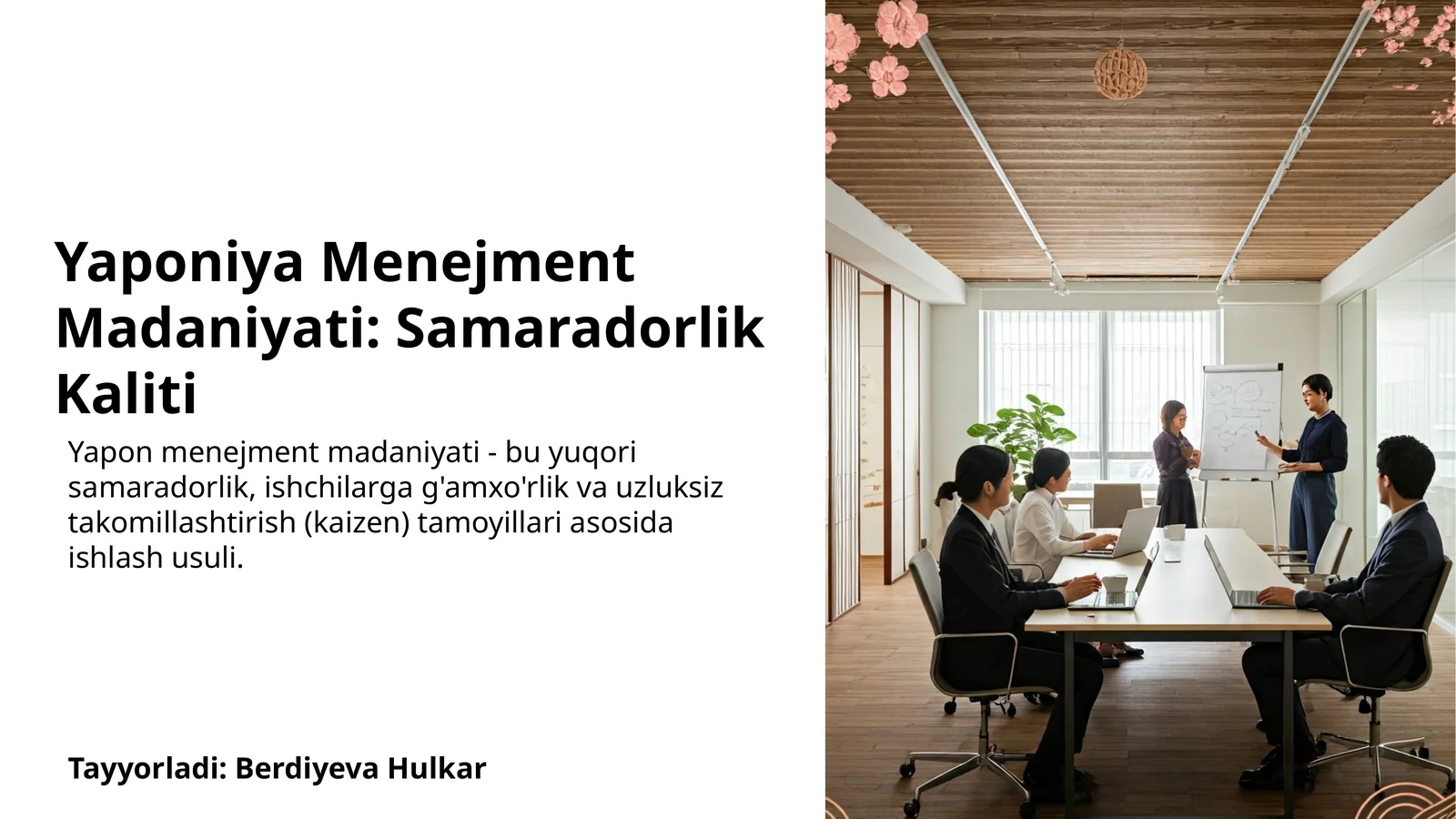 Yaponiya Menejment Madaniyati: Samaradorlik Kaliti