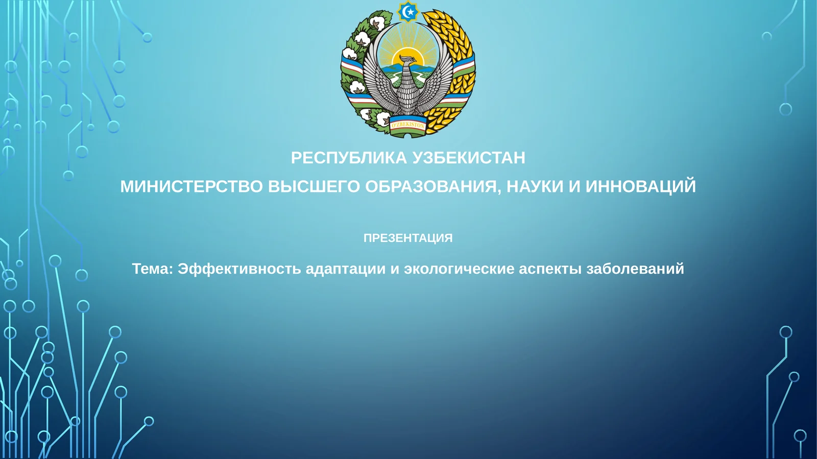 Презентация "Эффективность адаптации и экологические аспекты заболеваний"