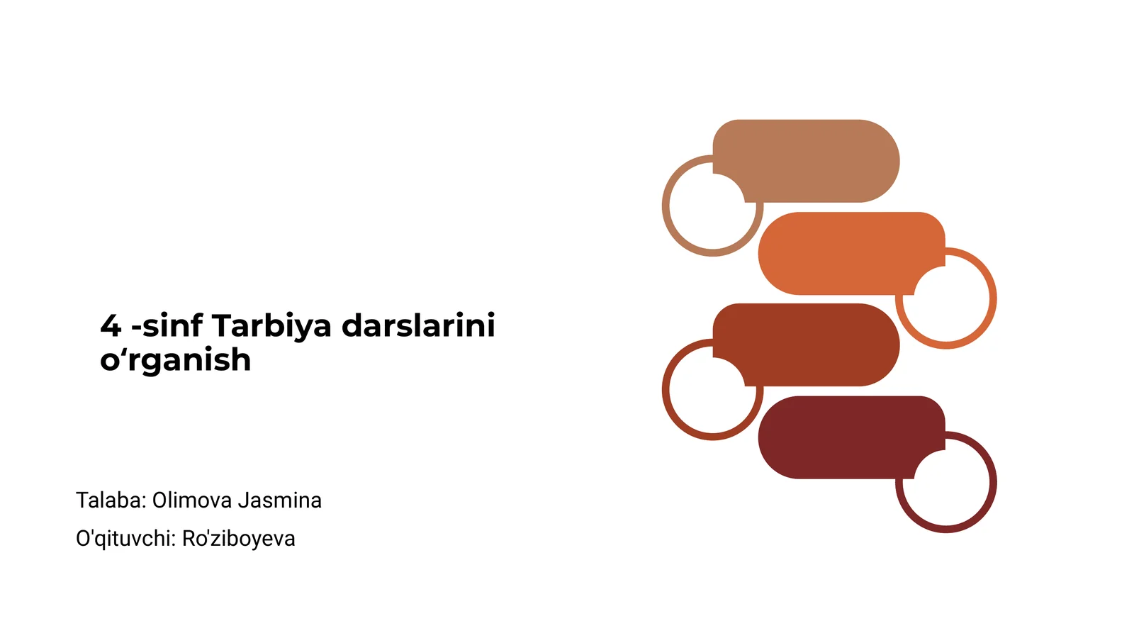 4 -sinf Tarbiya darslarini oʻrganish