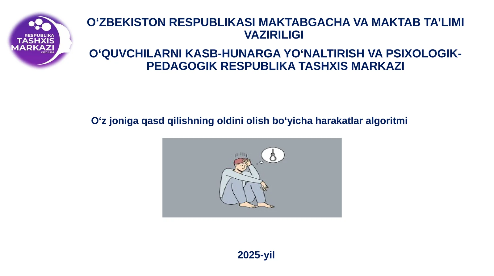 Oʻz joniga qasd qilishning oldini olish boʻyicha harakatlar algoritmi