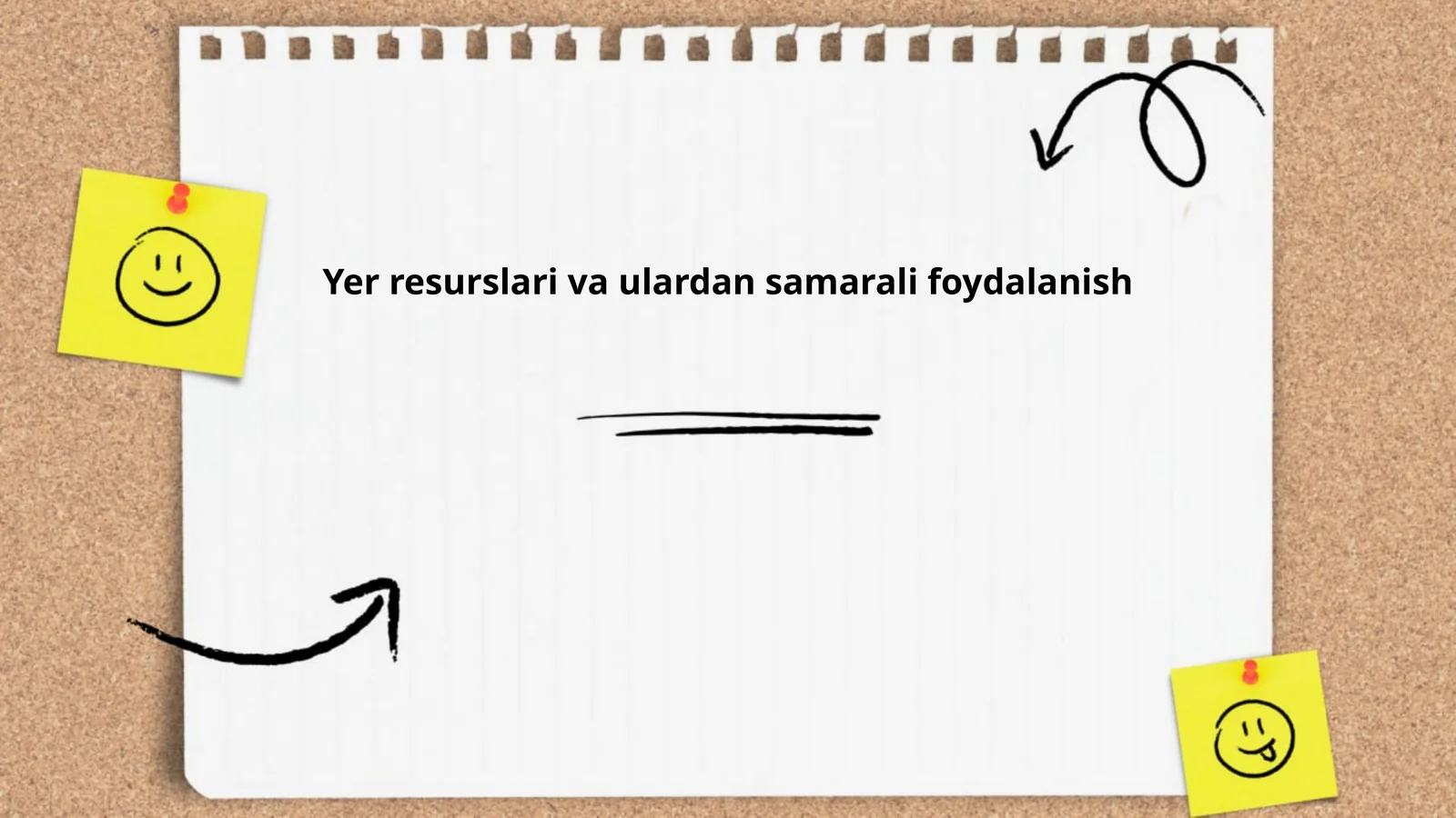 Yer resurslari va ulardan samarali foydalanish