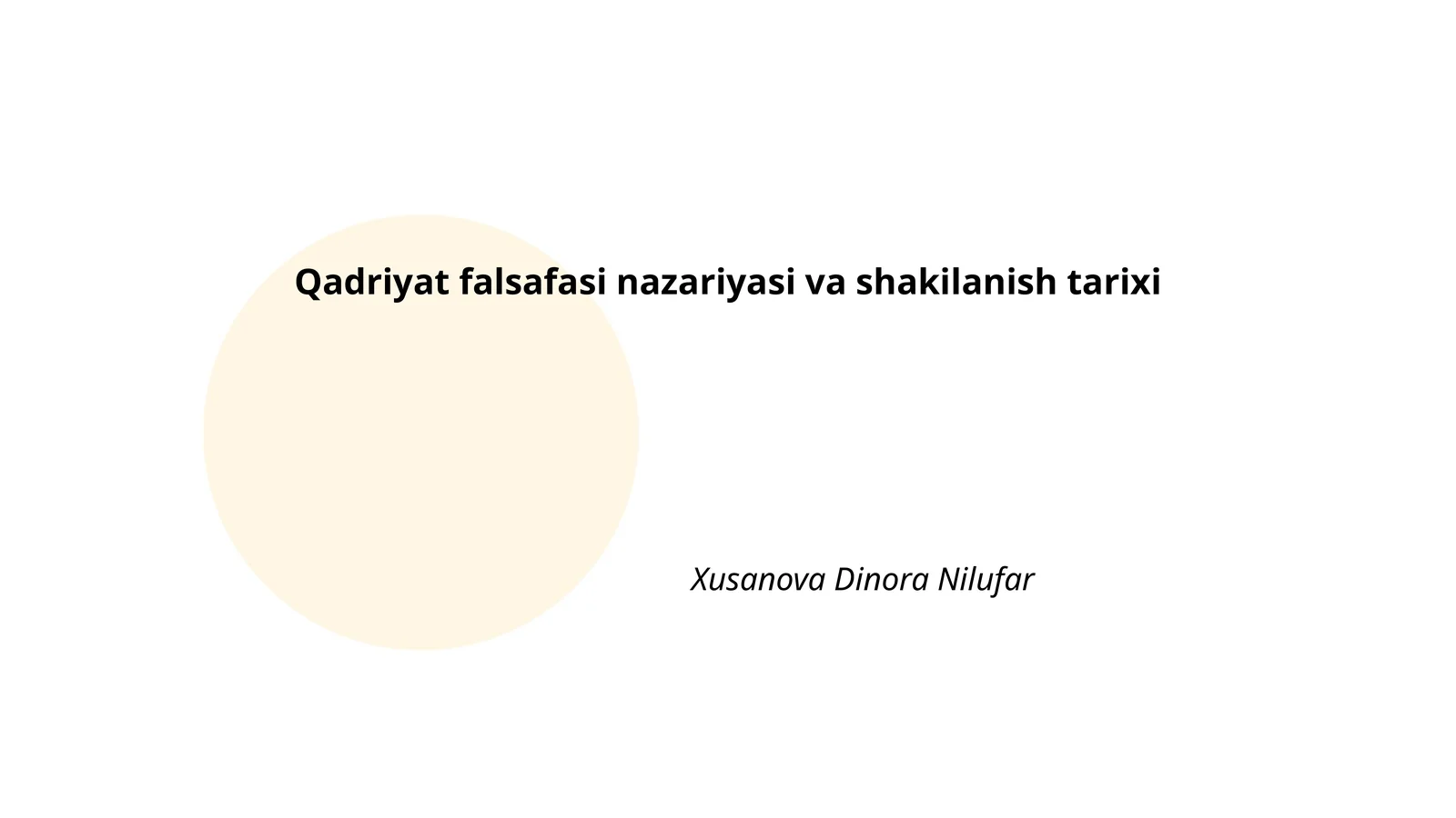 Qadriyat falsafasi nazariyasi va shakilanish tarixi