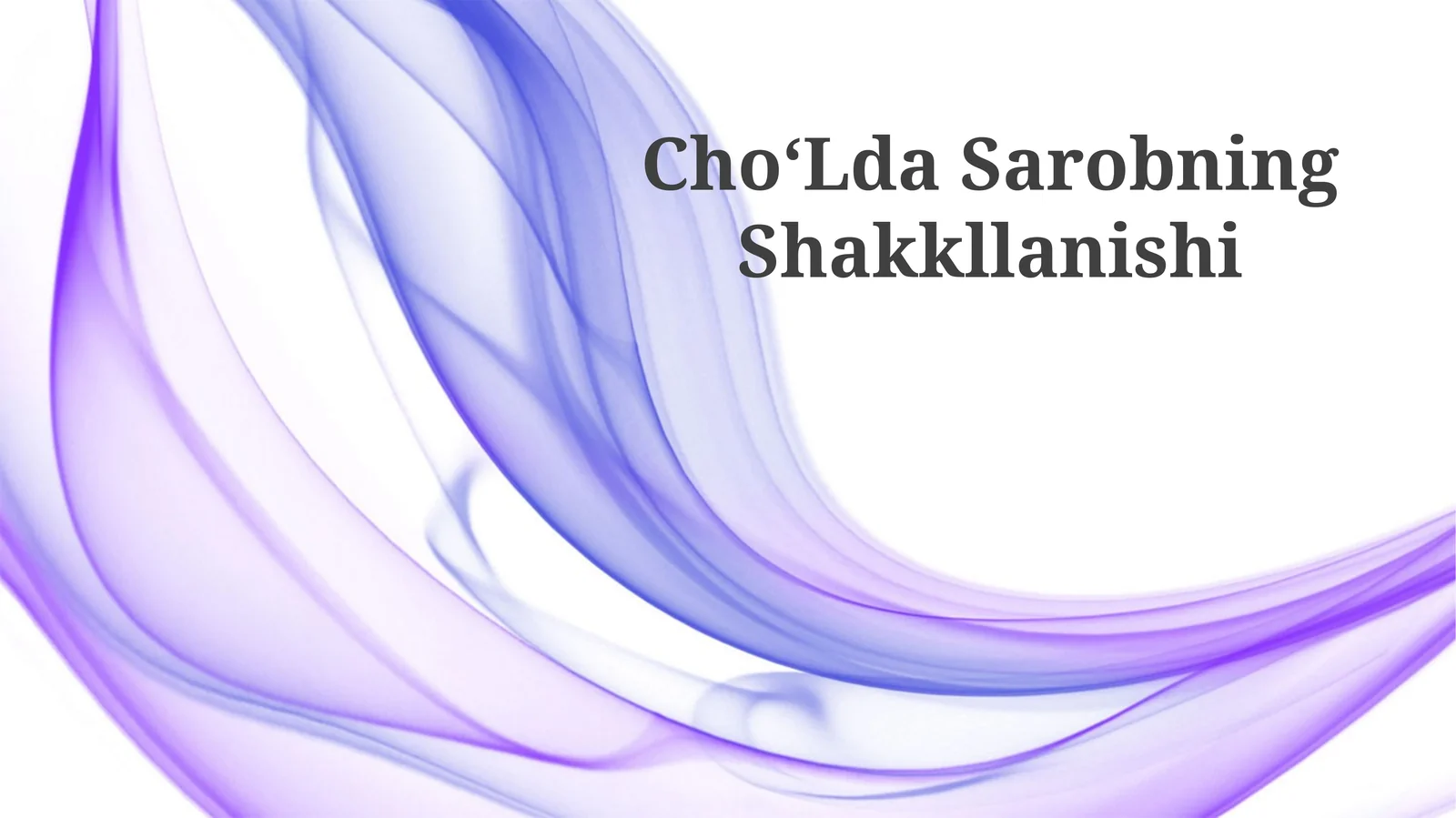 ChoʻLda Sarobning Shakkllanishi