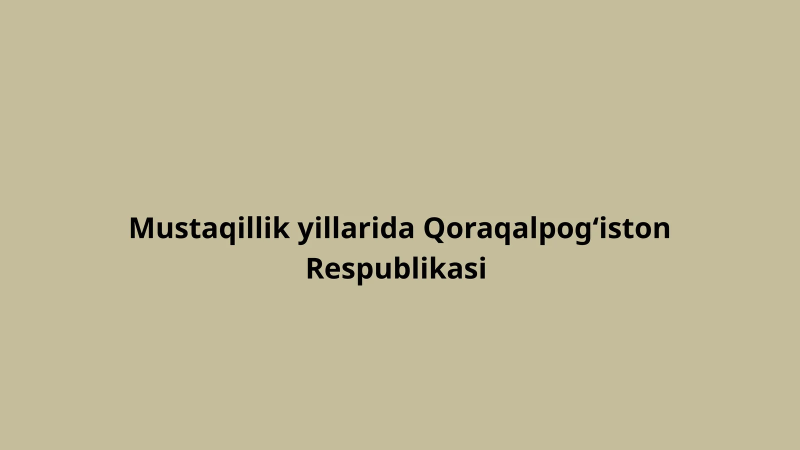 Qoraqalpog'iston Respublikasi ta'riflariga e'tiroz