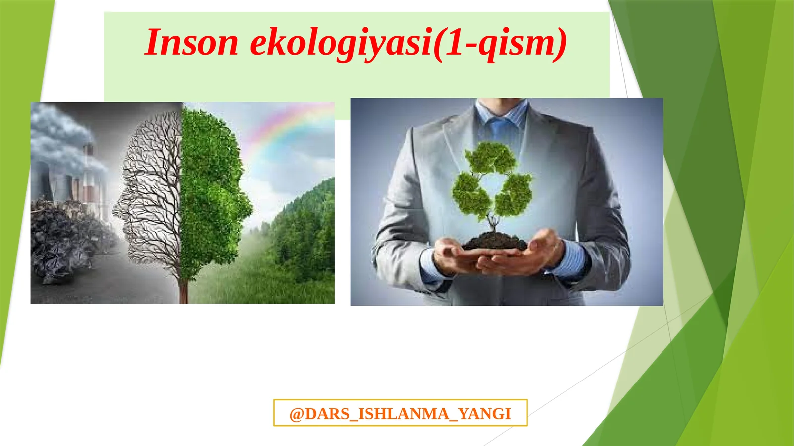 Inson ekologiyasi(1-qism)