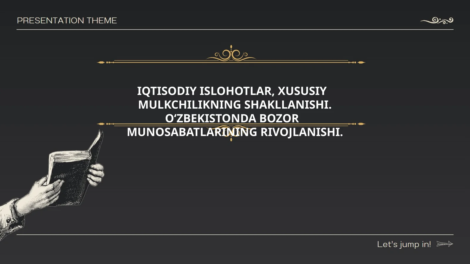 IQTISODIY ISLOHOTLAR, XUSUSIY MULKCHILIKNING SHAKLLANISHI. O‘ZBEKISTONDA BOZOR MUNOSABATLARINING RIVOJLANISHI