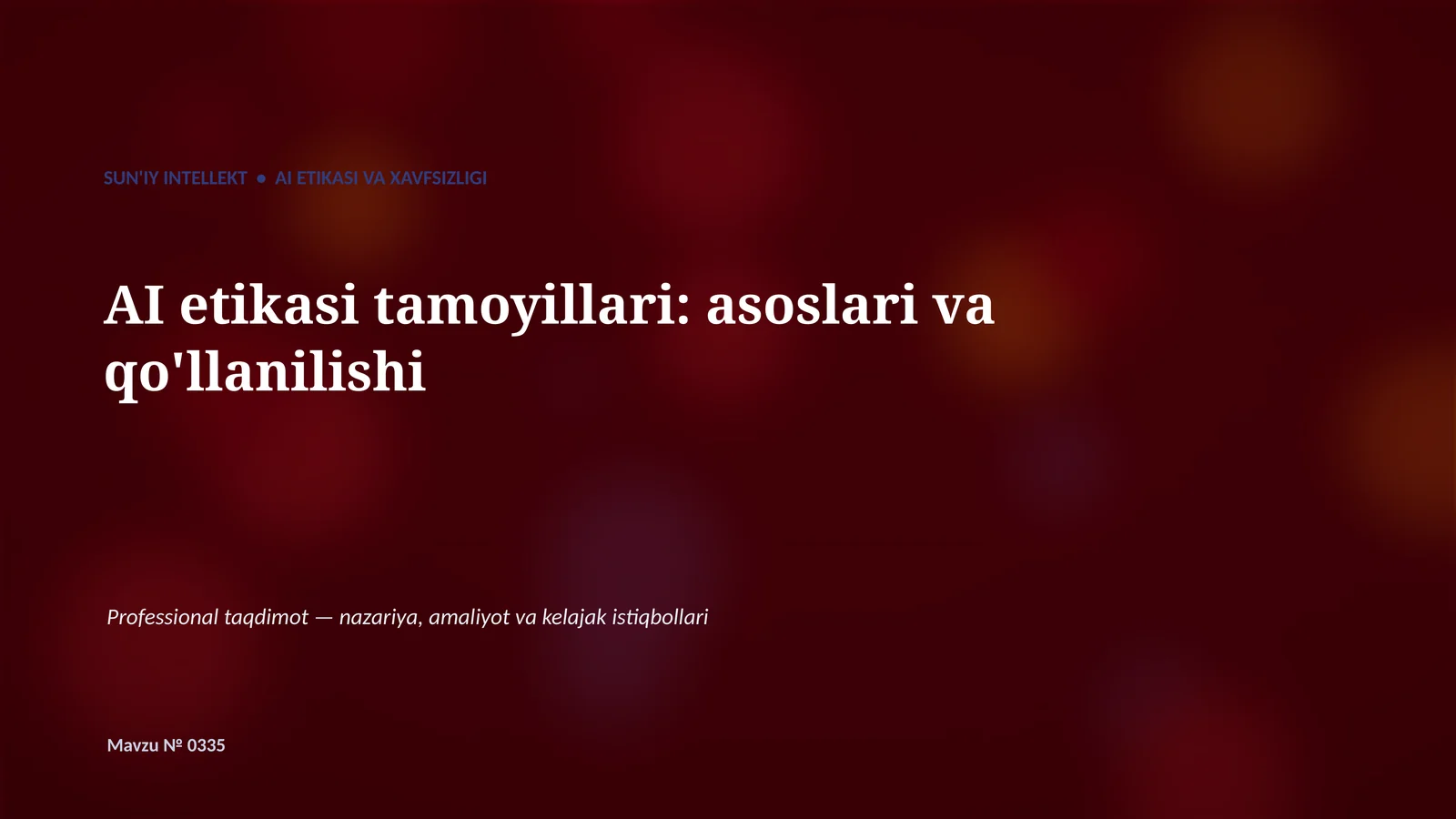 AI etikasi tamoyillari: asoslari va qo'llanilishi