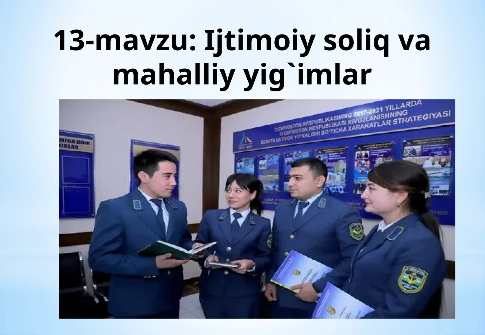 13-mavzu: Ijtimoiy soliq va mahalliy yig`imlar