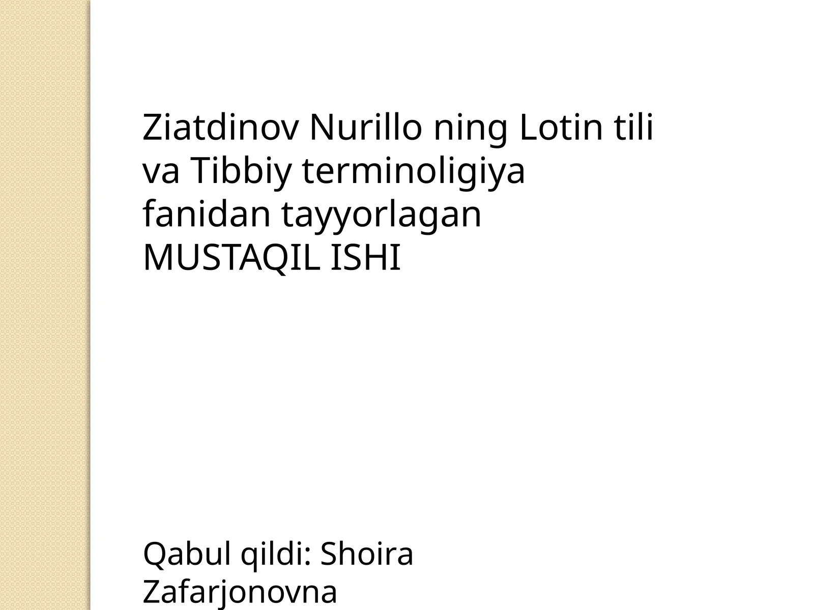 Zamonaviy tibbiyot texnologiyalari
