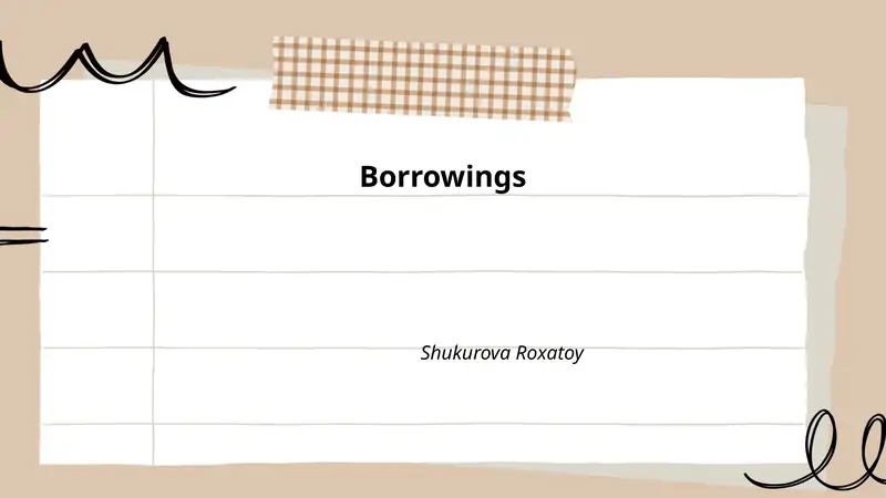 Borrowings