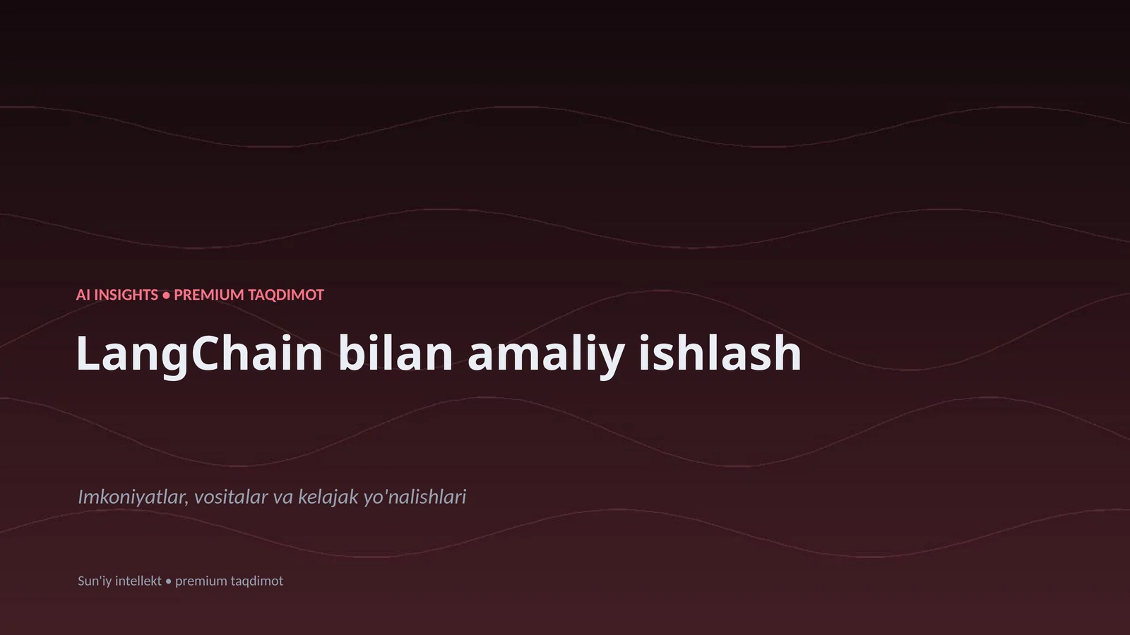 AI INSIGHTS • PREMIUM TAQDIMOT