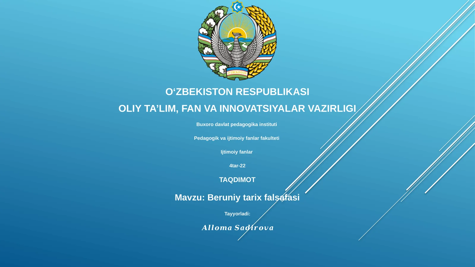 Beruniy tarix falsafasi
