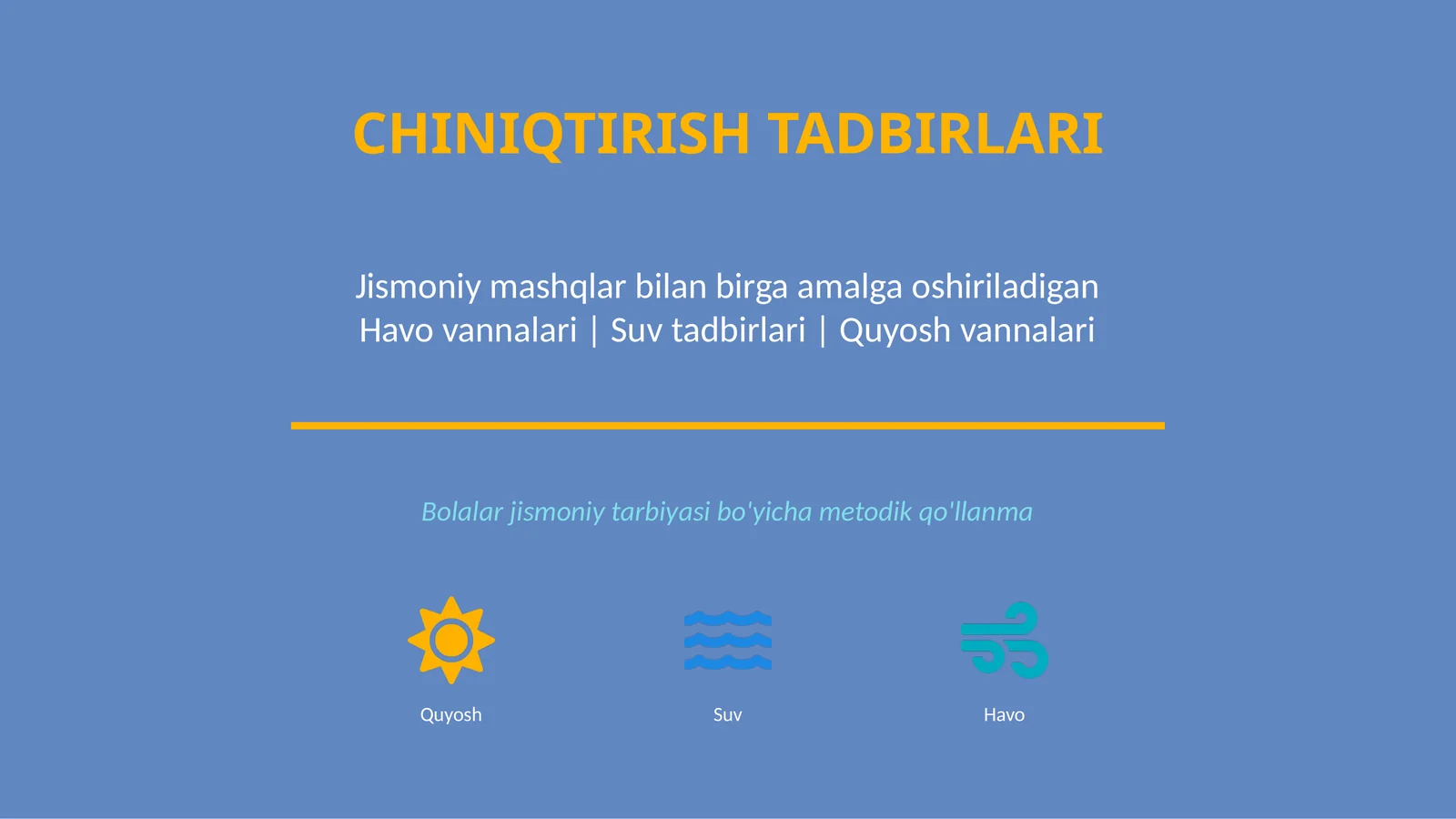 CHINIQTIRISH TADBIRLARI