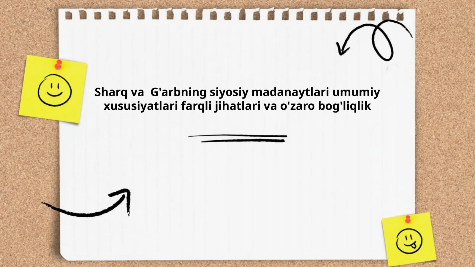 Sharq va G'arbning siyosiy madanaytlari umumiy xususiyatlari farqli jihatlari va o'zaro bog'liqlik