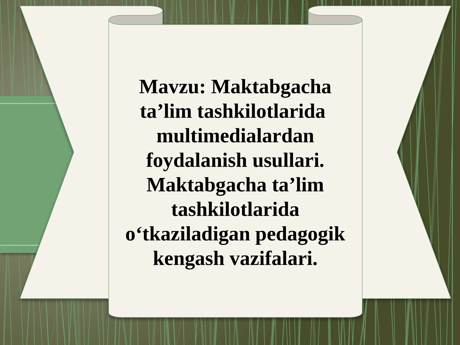 Maktabgacha ta’lim tashkilotlarida multimedialardan foydalanish usullari