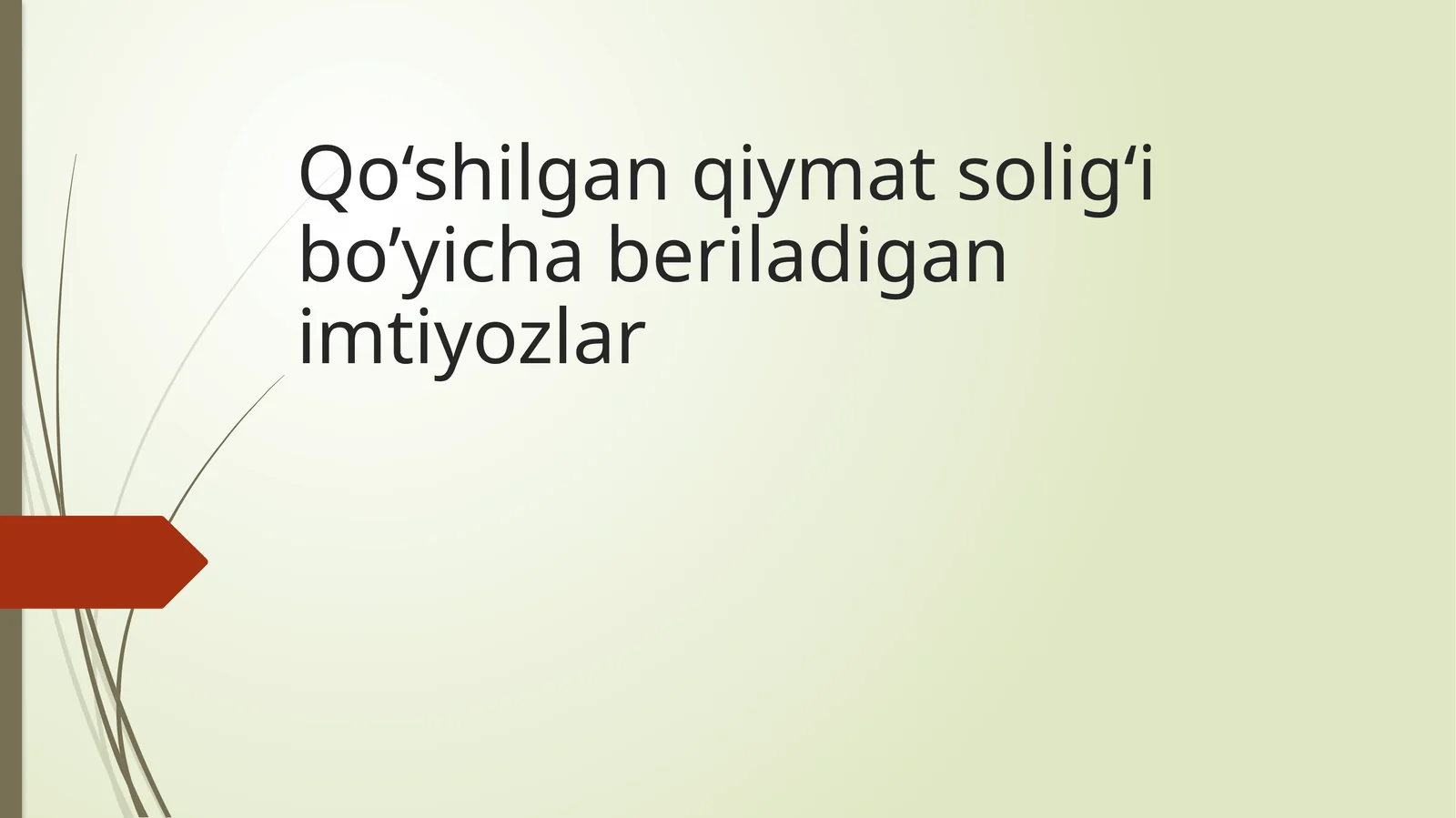 Soliq imtiyozlari