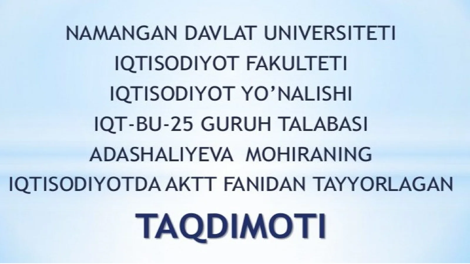 Maʼlumotlar bazalari va katta hajmdagi maʼlumotlar bilan ishlash