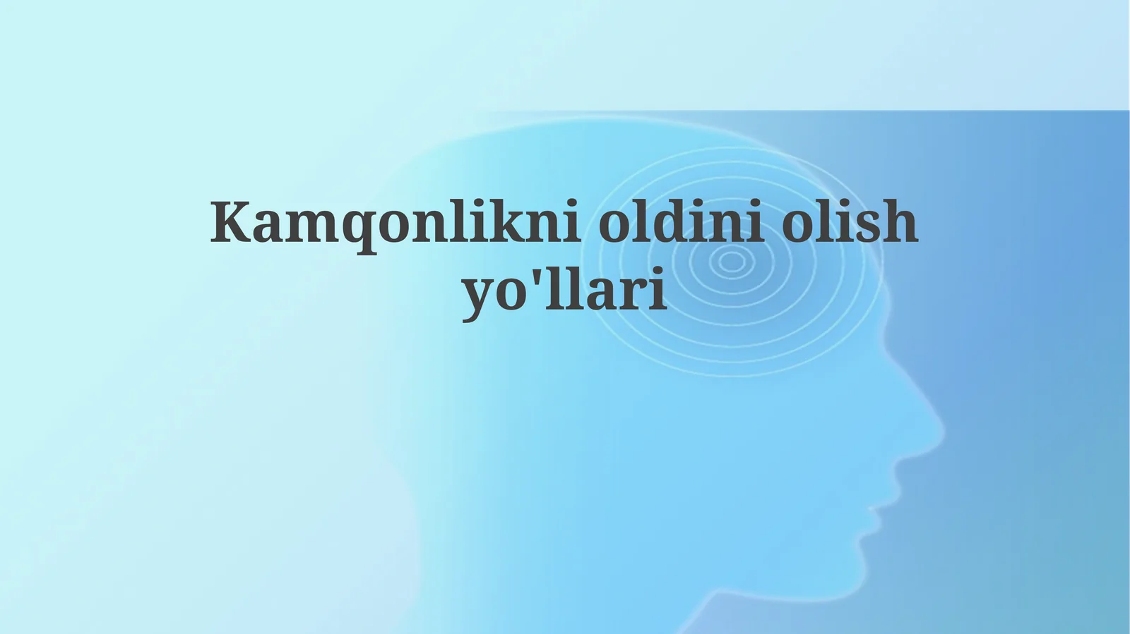 Anemiyaning oldini olish yo'llari