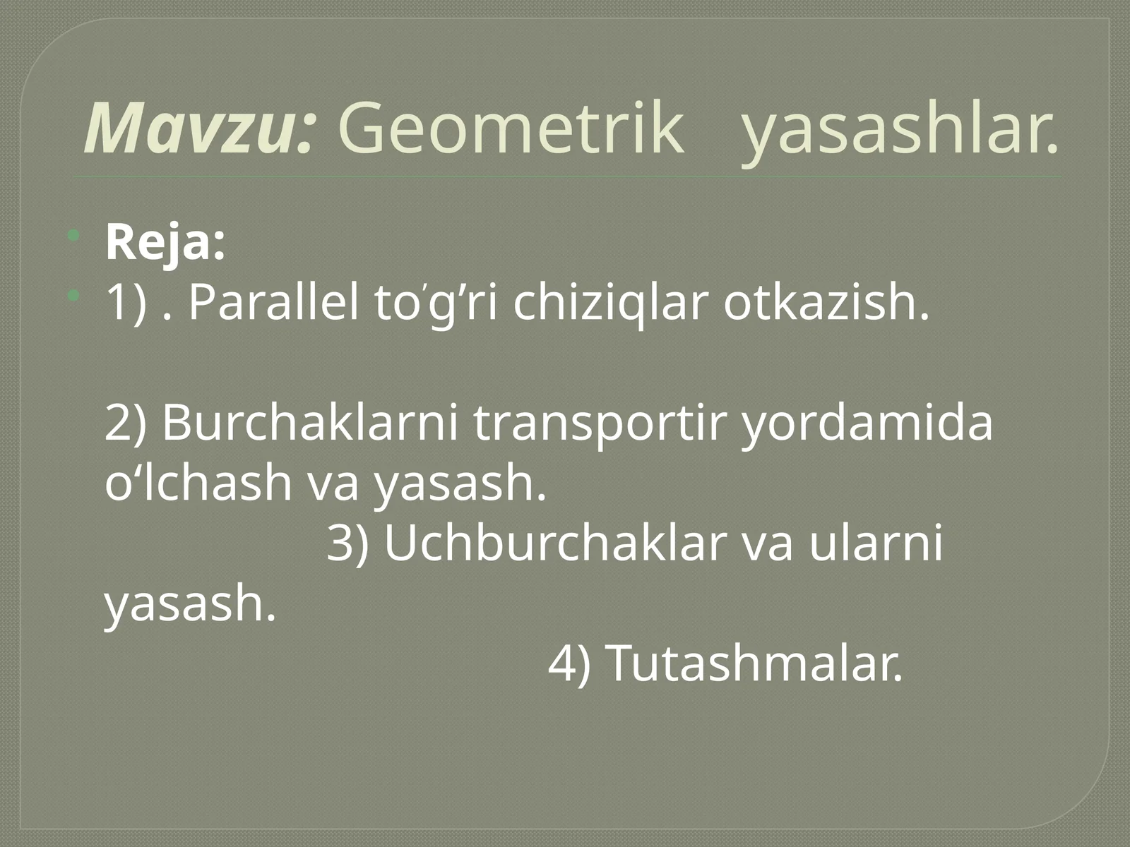 Geometrik yasashlar