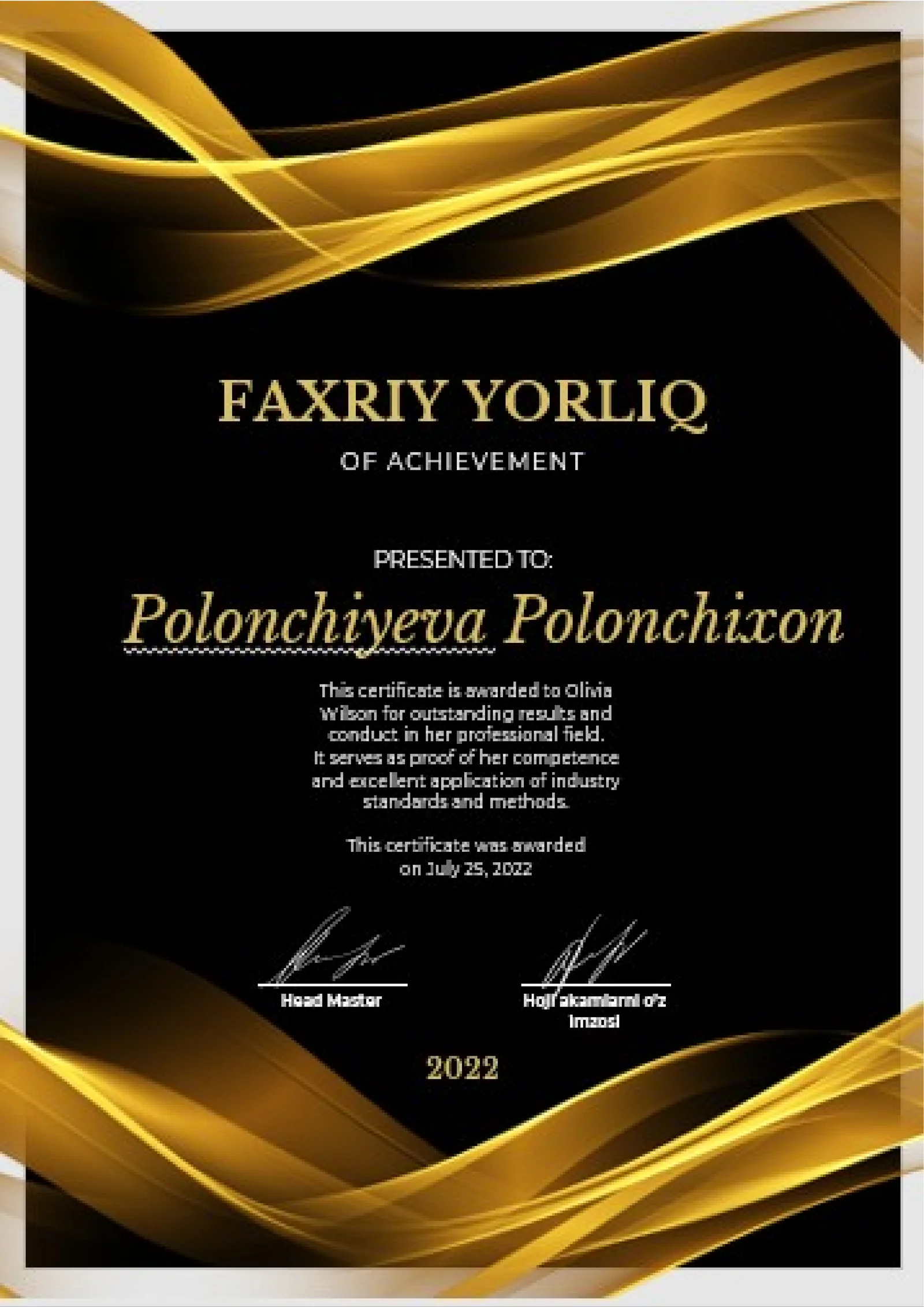 FAXRIY YORLIQ