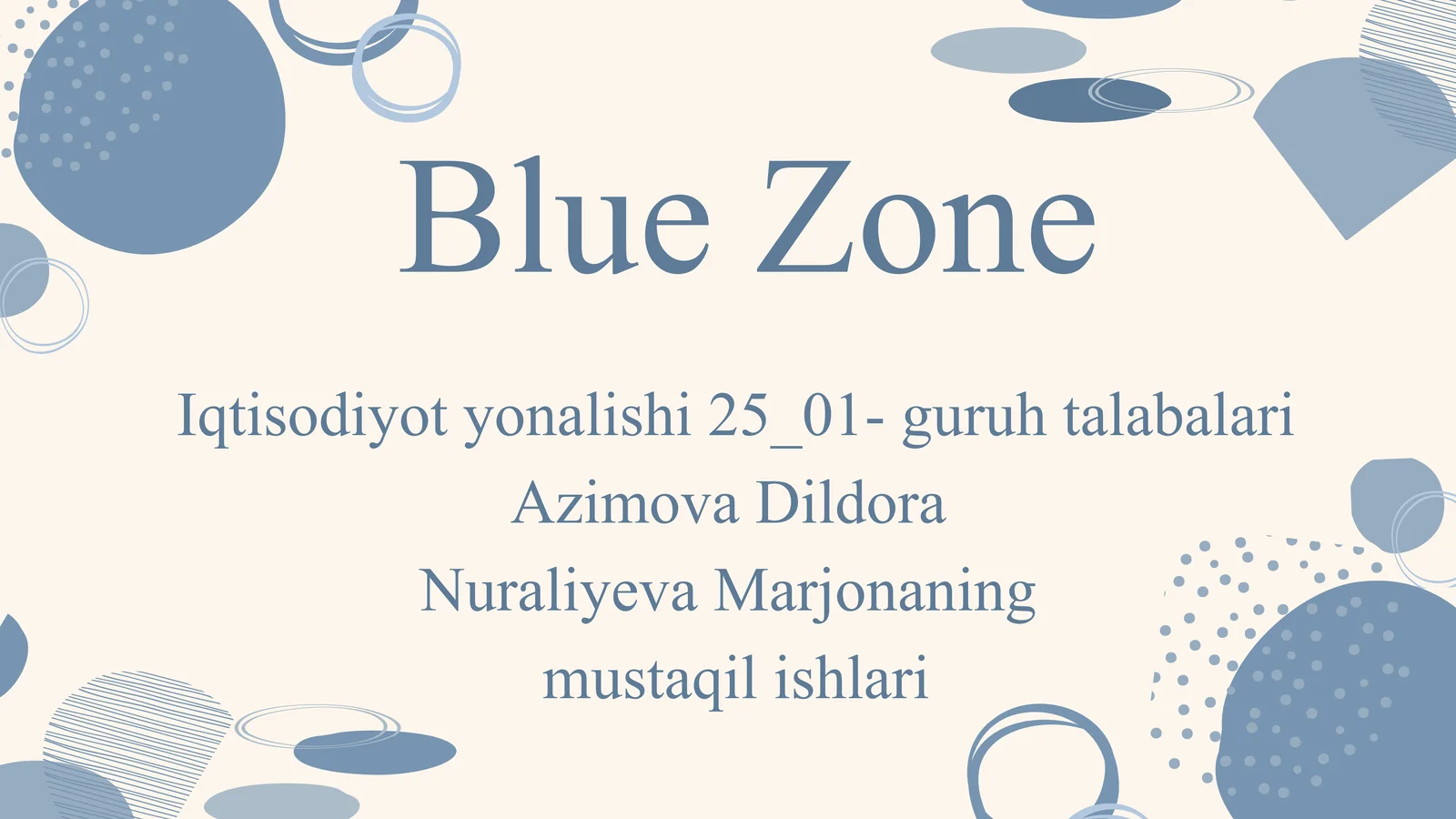 Blue Zone