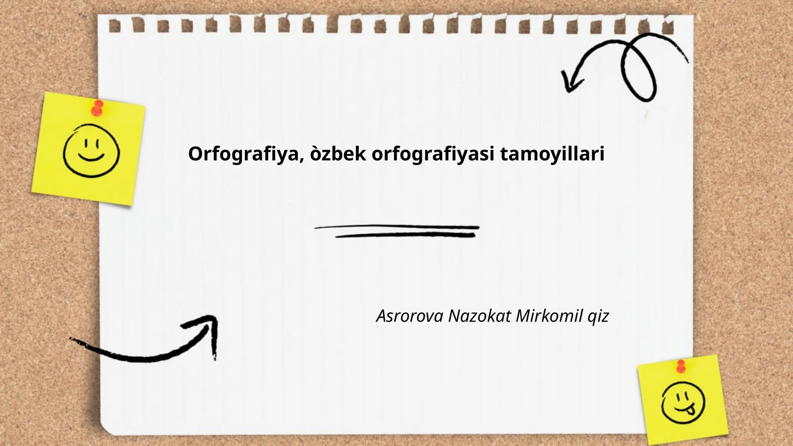 Orfografiya, òzbek orfografiyasi tamoyillari