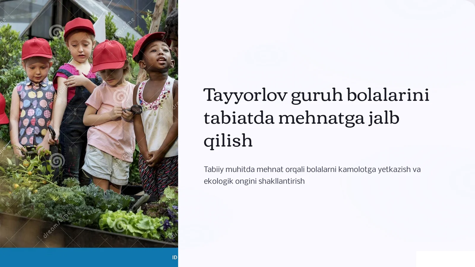 Tayyorlov guruh bolalarini tabiatda mehnatga jalb qilish