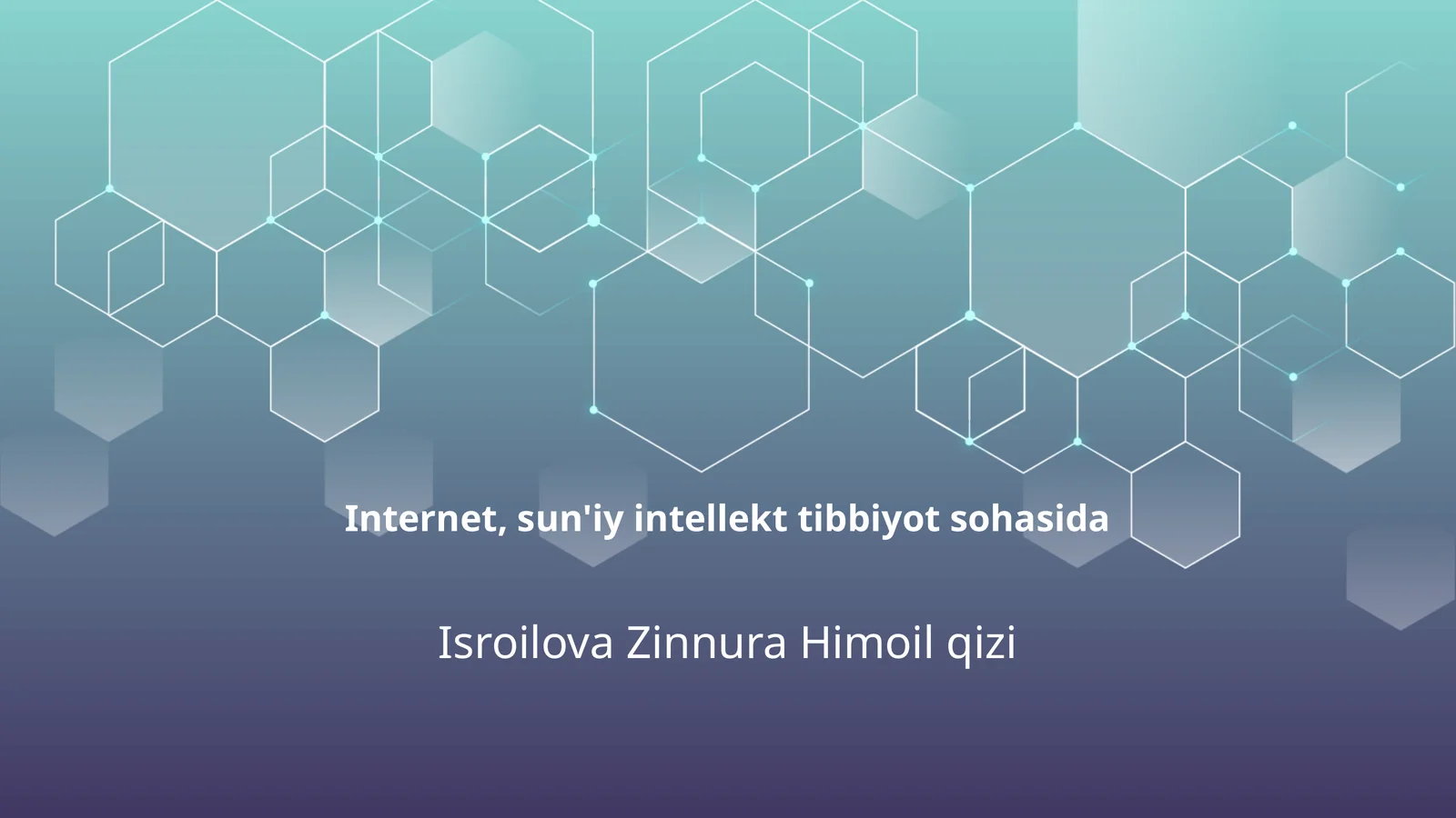 Internet, sun'iy intellekt tibbiyot sohasida