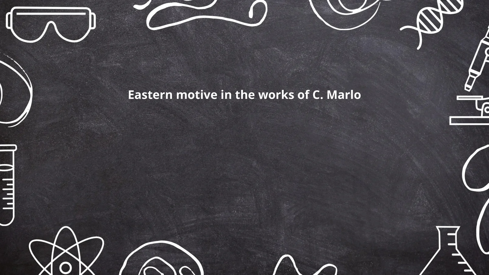 Eastern motive in the works of C. Marlo