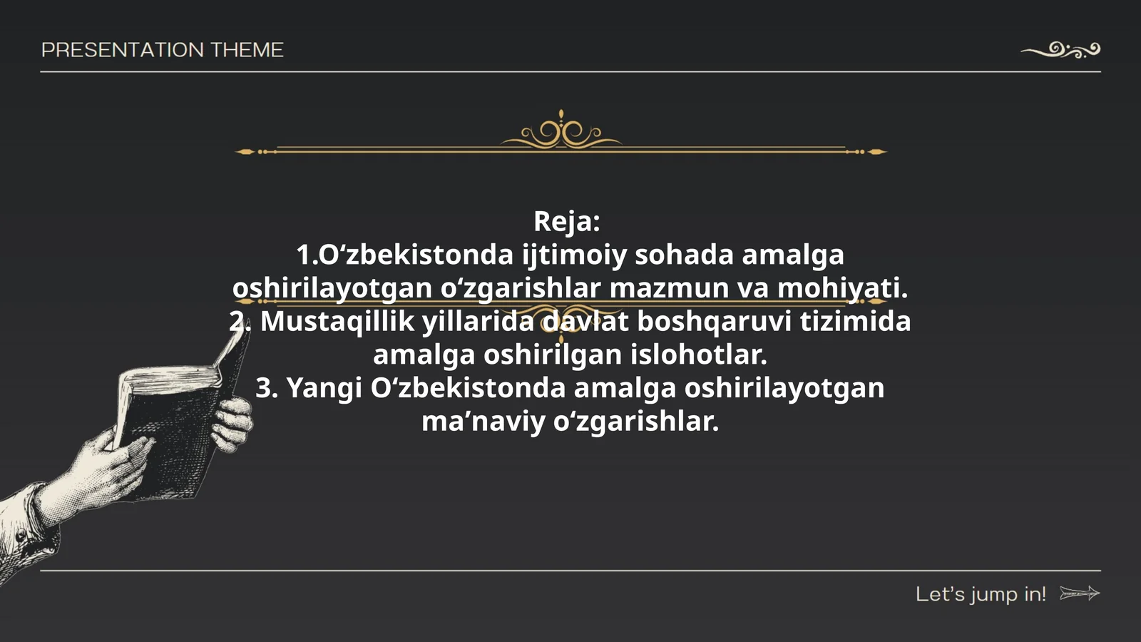 Oʻzbekistonda ijtimoiy sohada amalga oshirilayotgan oʻzgarishlar mazmun va mohiyati