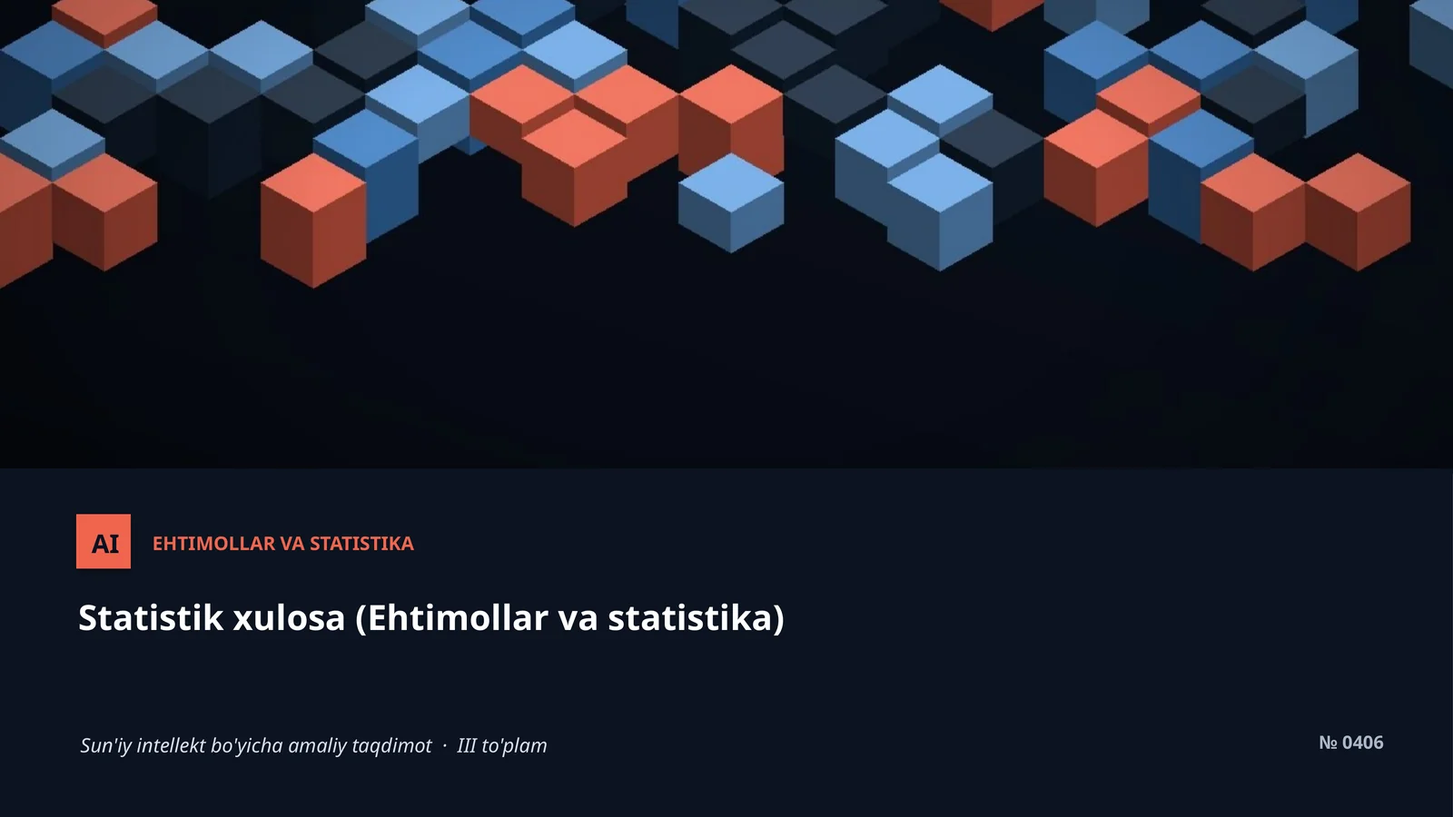 EHTIMOLLAR VA STATISTIKA